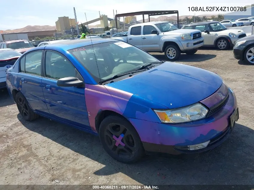 2004 Saturn Ion 3 VIN: 1G8AL52FX4Z100788 Lot: 40368211