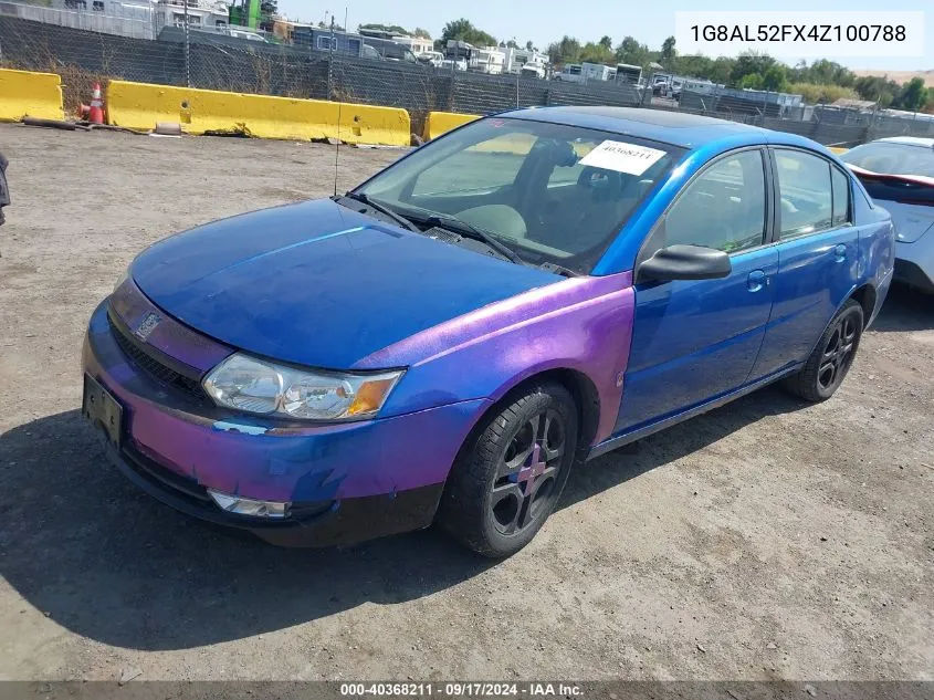 2004 Saturn Ion 3 VIN: 1G8AL52FX4Z100788 Lot: 40368211