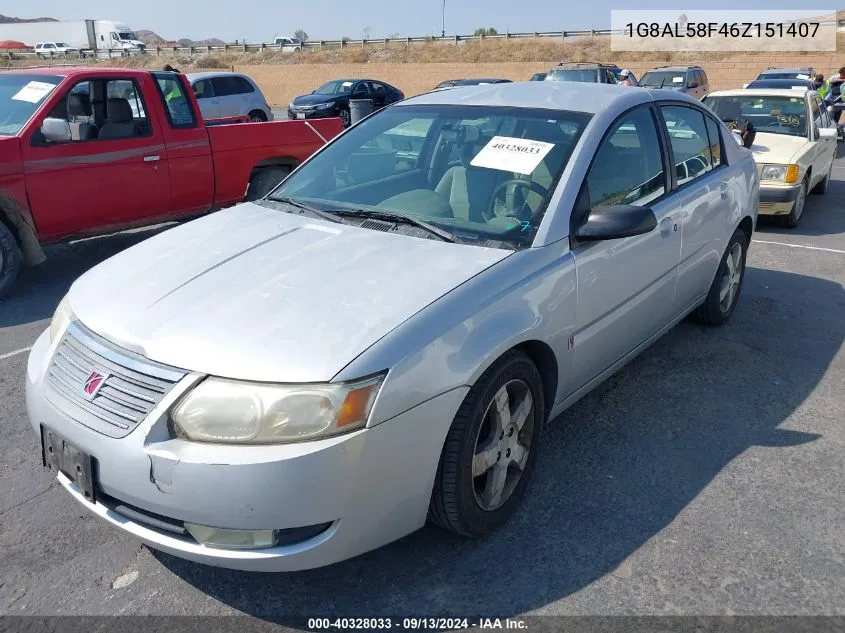 2006 Saturn Ion 3 VIN: 1G8AL58F46Z151407 Lot: 40328033