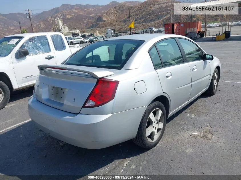 2006 Saturn Ion 3 VIN: 1G8AL58F46Z151407 Lot: 40328033