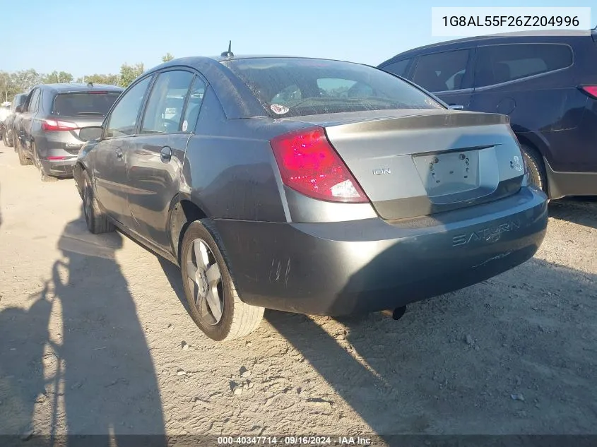 1G8AL55F26Z204996 2006 Saturn Ion 3