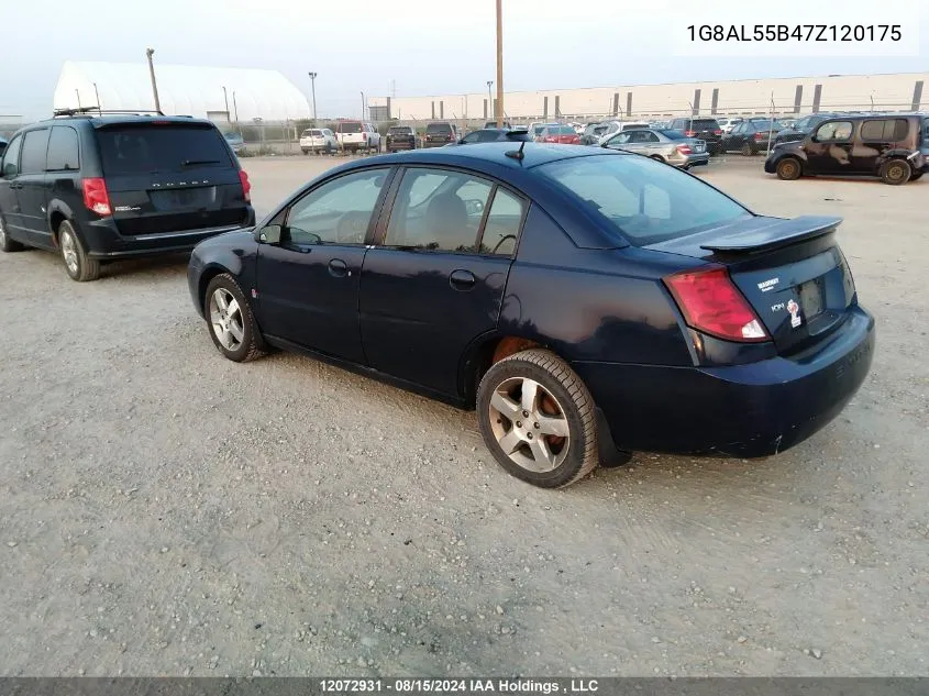 2007 Saturn Ion Sedan VIN: 1G8AL55B47Z120175 Lot: 12072931