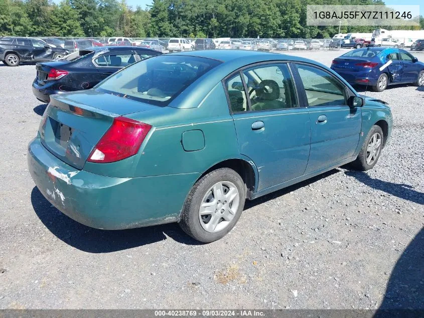 2007 Saturn Ion 2 VIN: 1G8AJ55FX7Z111246 Lot: 40238769