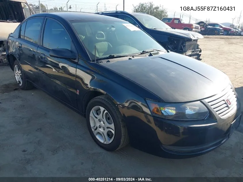 2007 Saturn Ion 2 VIN: 1G8AJ55F87Z160431 Lot: 40251214