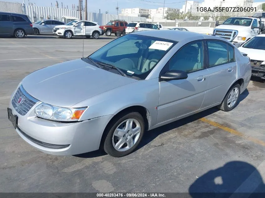 2007 Saturn Ion 2 VIN: 1G8AJ55F07Z206091 Lot: 40283476