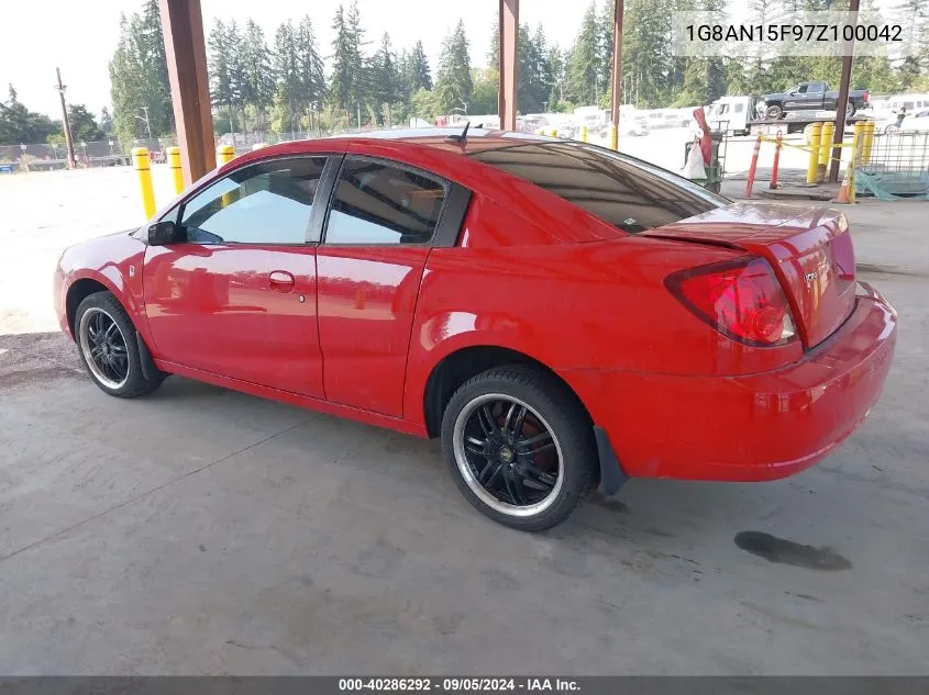 2007 Saturn Ion 2 VIN: 1G8AN15F97Z100042 Lot: 40286292