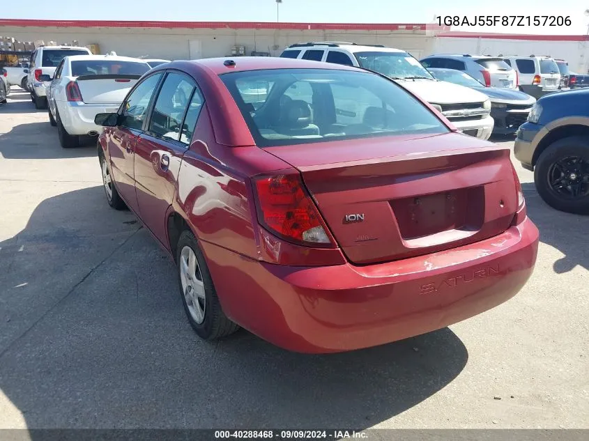 2007 Saturn Ion 2 VIN: 1G8AJ55F87Z157206 Lot: 40288468