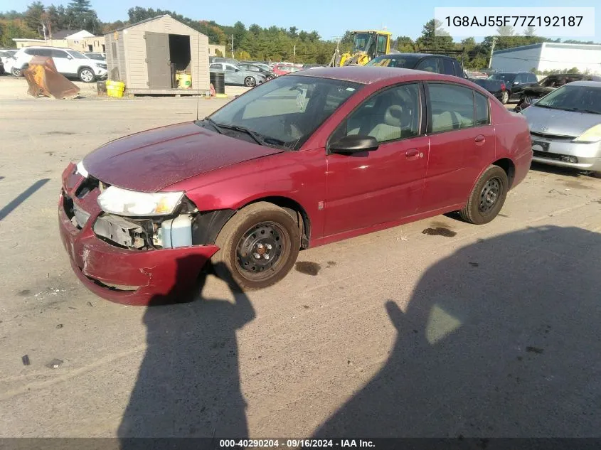 1G8AJ55F77Z192187 2007 Saturn Ion Level 2