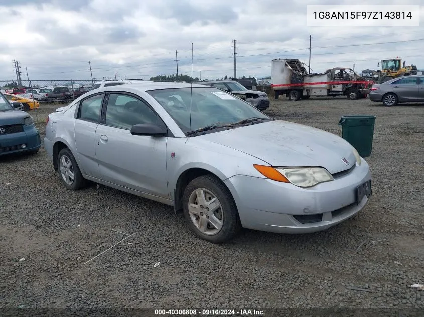 2007 Saturn Ion 2 VIN: 1G8AN15F97Z143814 Lot: 40306808