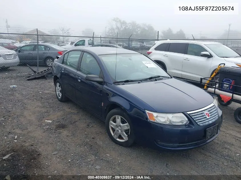 2007 Saturn Ion Level 2 VIN: 1G8AJ55F87Z205674 Lot: 40309837