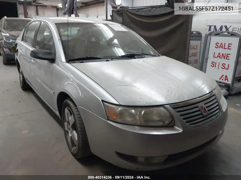 2007 Saturn Ion Level 3 VIN: 1G8AL55F57Z172451 Lot: 40314236