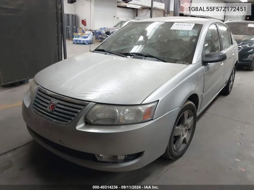 2007 Saturn Ion Level 3 VIN: 1G8AL55F57Z172451 Lot: 40314236