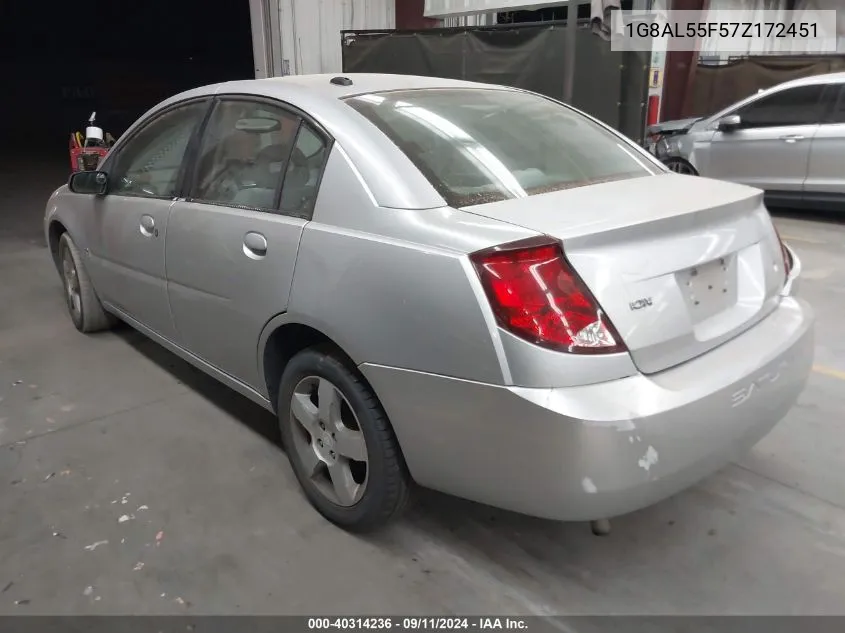 2007 Saturn Ion Level 3 VIN: 1G8AL55F57Z172451 Lot: 40314236