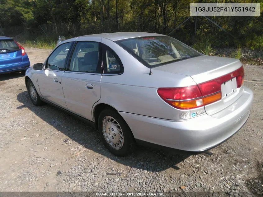 2001 Saturn L200 VIN: 1G8JU52F41Y551942 Lot: 40333786