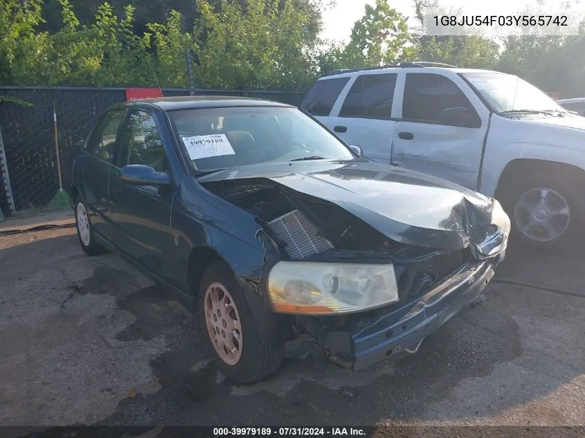 2003 Saturn L-Series L200 VIN: 1G8JU54F03Y565742 Lot: 39979189