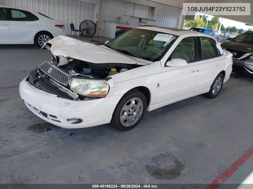 2003 Saturn L-Series L200 VIN: 1G8JU54F23Y523752 Lot: 40195224