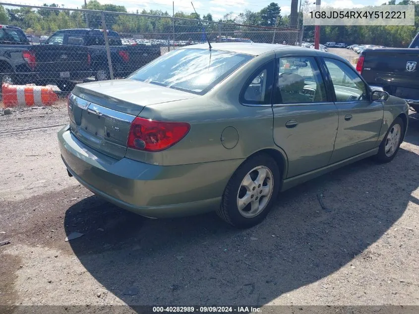 2004 Saturn L300 2 VIN: 1G8JD54RX4Y512221 Lot: 40282989