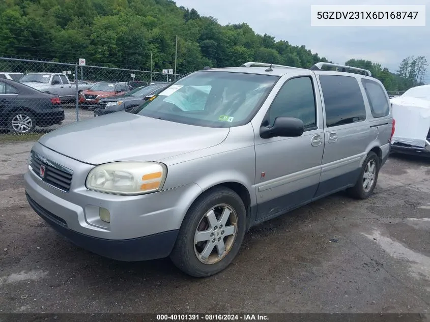 2006 Saturn Relay 3 VIN: 5GZDV231X6D168747 Lot: 40101391