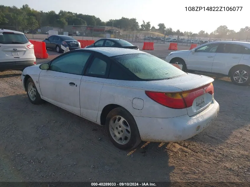 2002 Saturn Sc1 VIN: 1G8ZP14822Z106077 Lot: 40289033