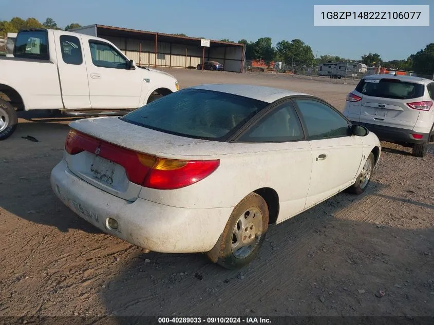 2002 Saturn Sc1 VIN: 1G8ZP14822Z106077 Lot: 40289033