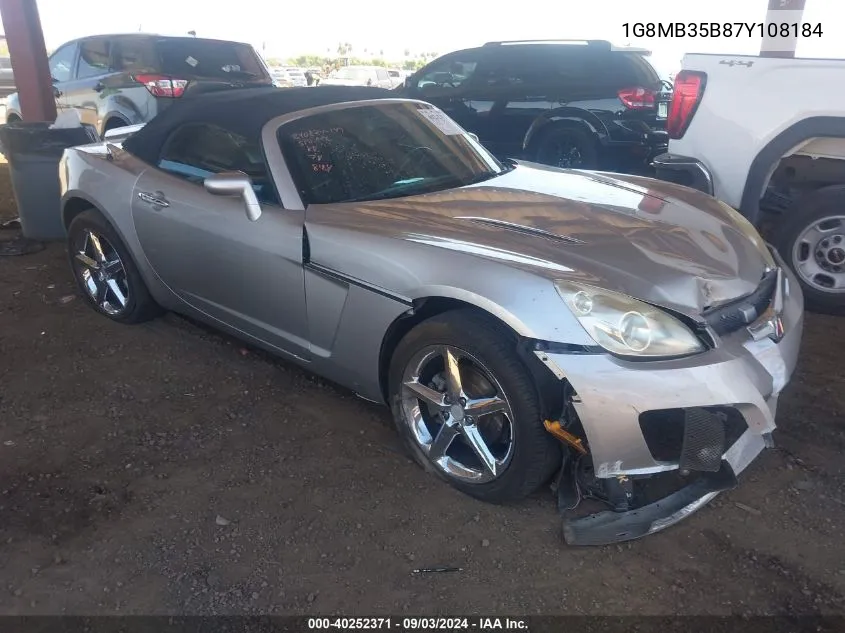 2007 Saturn Sky VIN: 1G8MB35B87Y108184 Lot: 40252371