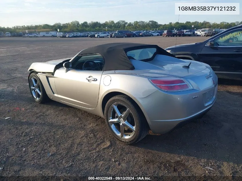 2007 Saturn Sky VIN: 1G8MB35B37Y121232 Lot: 40322549