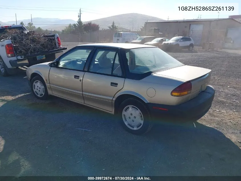 1995 Saturn Sl1 VIN: 1G8ZH5286SZ261139 Lot: 39972674