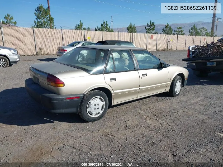 1995 Saturn Sl1 VIN: 1G8ZH5286SZ261139 Lot: 39972674