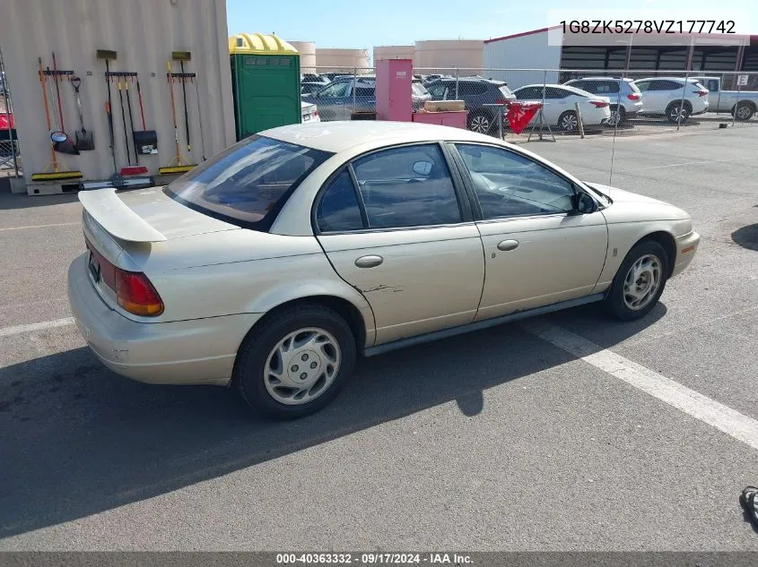 1997 Saturn Sl Sl2 VIN: 1G8ZK5278VZ177742 Lot: 40363332