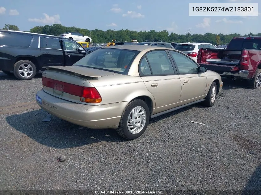 1G8ZK5274WZ183801 1998 Saturn Sl2