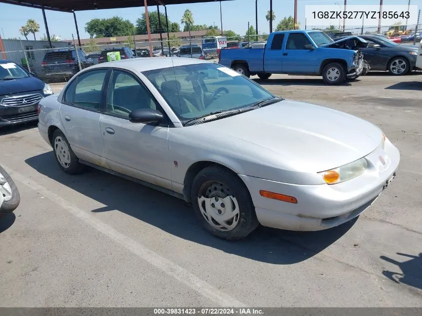 2000 Saturn Sl2 VIN: 1G8ZK5277YZ185643 Lot: 39831423