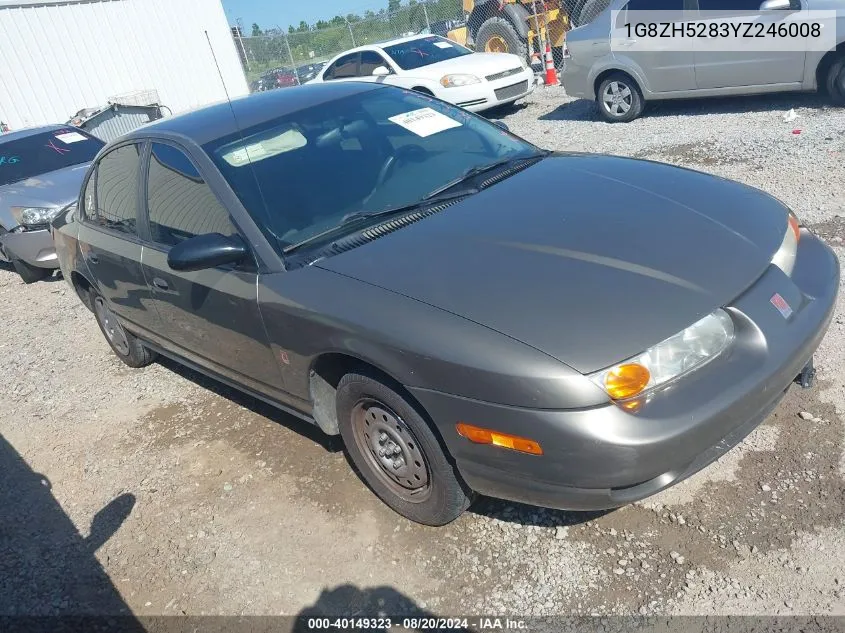 2000 Saturn Sl1 VIN: 1G8ZH5283YZ246008 Lot: 40149323