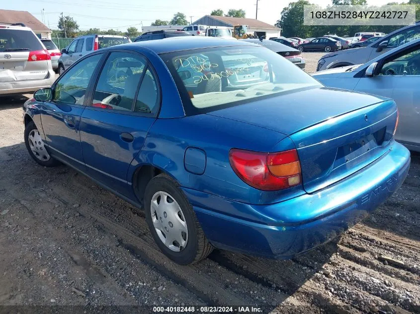 2000 Saturn Sl1 VIN: 1G8ZH5284YZ242727 Lot: 40182448