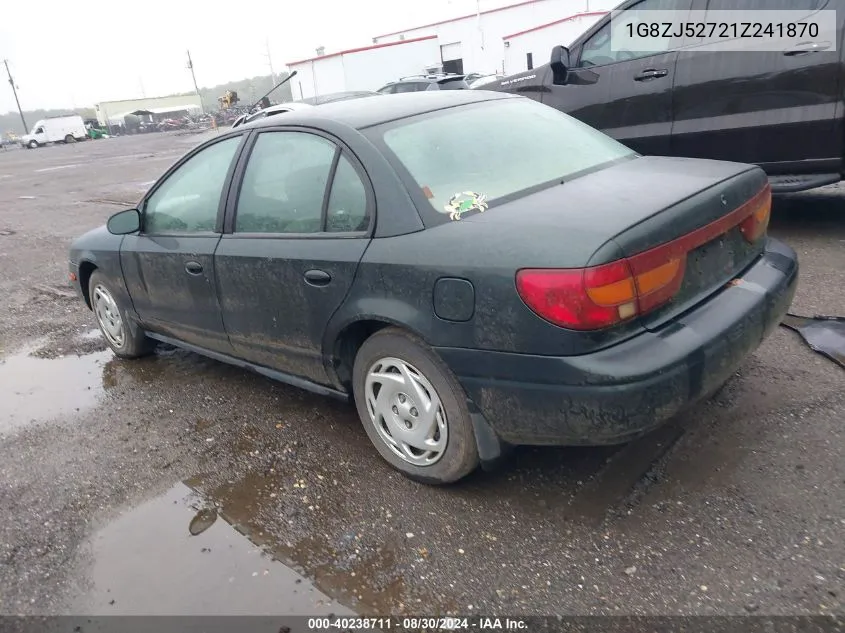 2001 Saturn Sl2 VIN: 1G8ZJ52721Z241870 Lot: 40238711