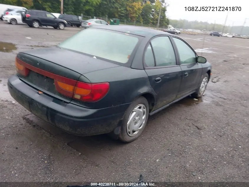 2001 Saturn Sl2 VIN: 1G8ZJ52721Z241870 Lot: 40238711