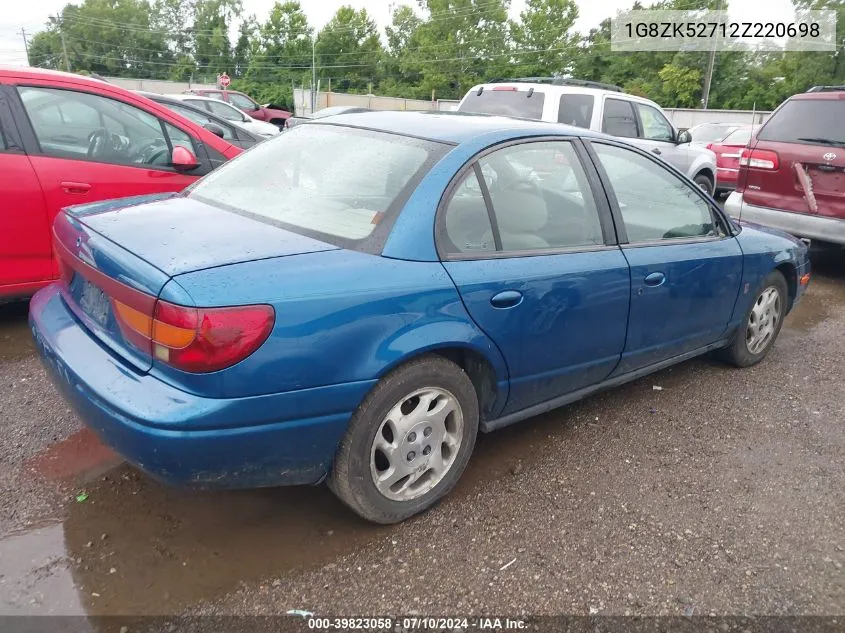 2002 Saturn S-Series Sl2 VIN: 1G8ZK52712Z220698 Lot: 39823058