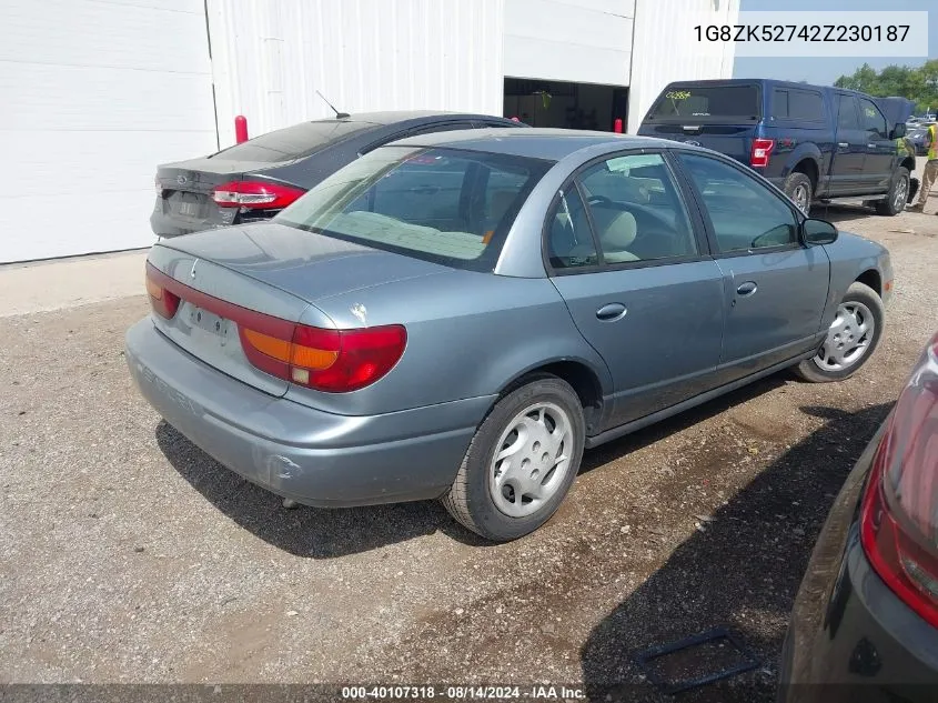 2002 Saturn S-Series Sl2 VIN: 1G8ZK52742Z230187 Lot: 40107318