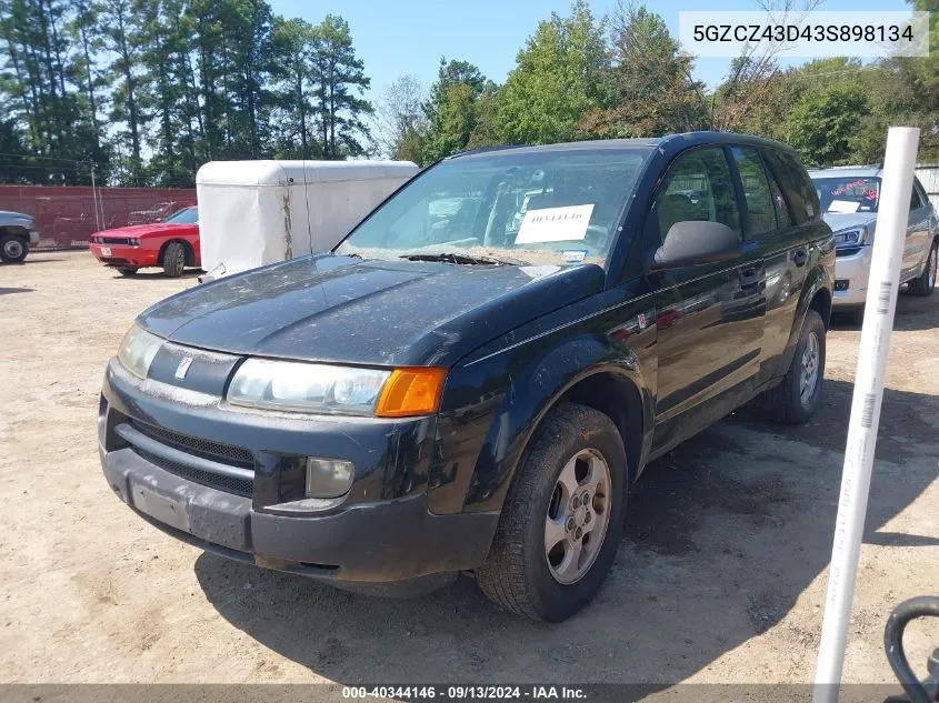 2003 Saturn Vue 4 Cyl VIN: 5GZCZ43D43S898134 Lot: 40344146