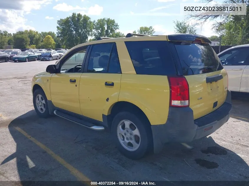 2003 Saturn Vue 4 Cyl VIN: 5GZCZ43D23S815011 Lot: 40372254