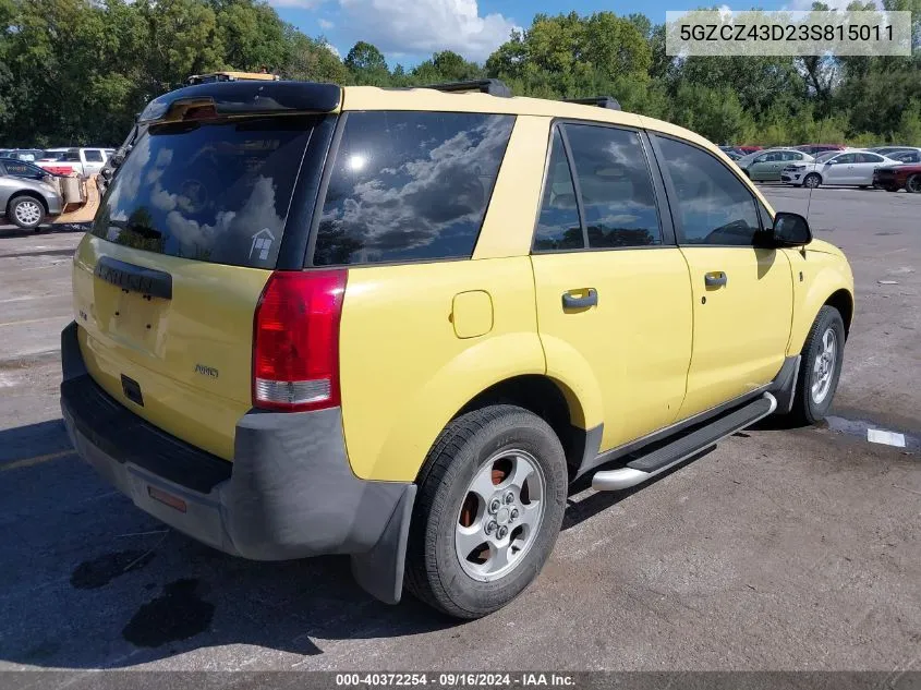 2003 Saturn Vue 4 Cyl VIN: 5GZCZ43D23S815011 Lot: 40372254