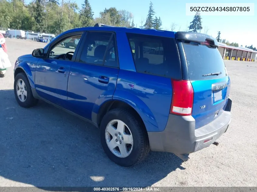 2004 Saturn Vue V6 VIN: 5GZCZ63434S807805 Lot: 40302576