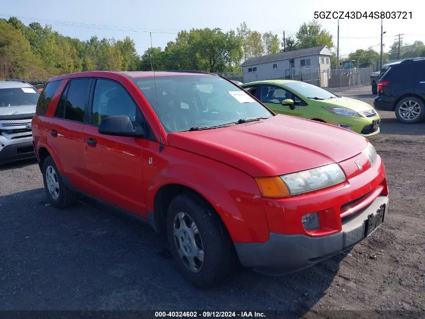 2004 Saturn Vue VIN: 5GZCZ43D44S803721 Lot: 40324602