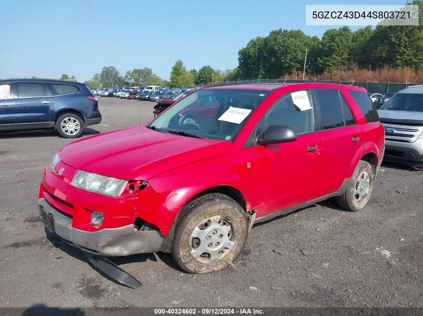 2004 Saturn Vue VIN: 5GZCZ43D44S803721 Lot: 40324602