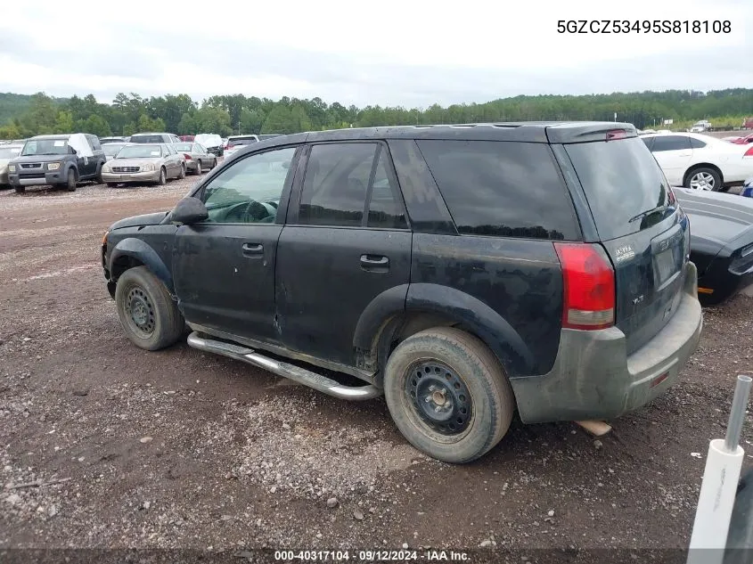 2005 Saturn Vue VIN: 5GZCZ53495S818108 Lot: 40317104