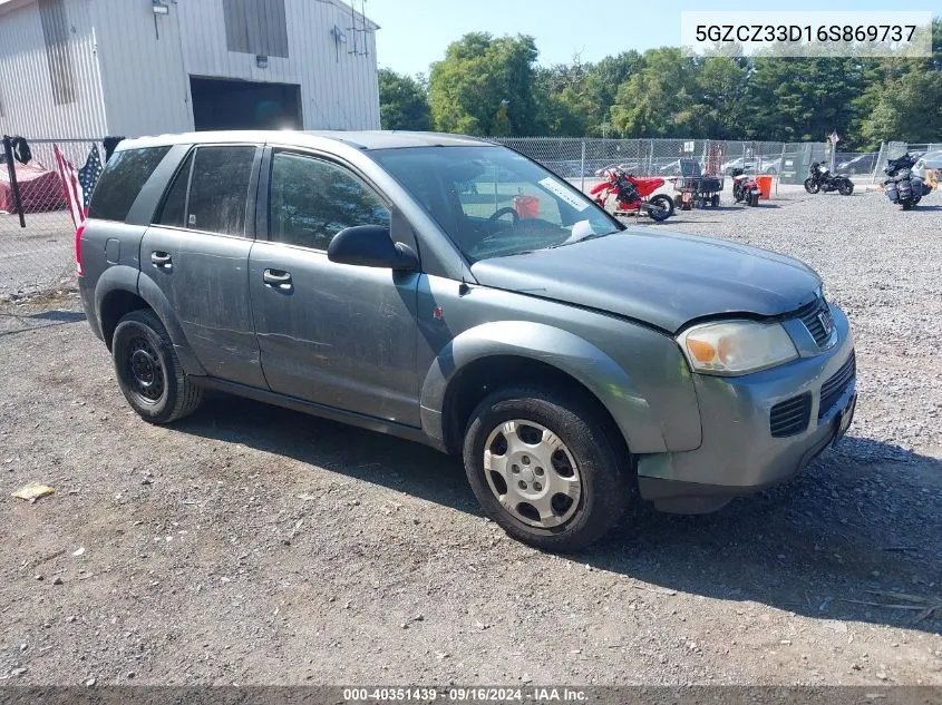 2006 Saturn Vue 4 Cyl VIN: 5GZCZ33D16S869737 Lot: 40351439