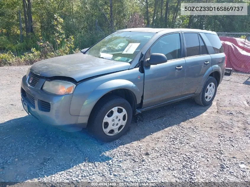 2006 Saturn Vue 4 Cyl VIN: 5GZCZ33D16S869737 Lot: 40351439