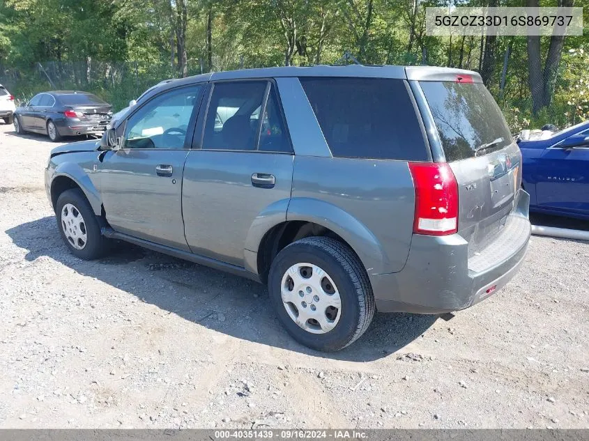 2006 Saturn Vue 4 Cyl VIN: 5GZCZ33D16S869737 Lot: 40351439