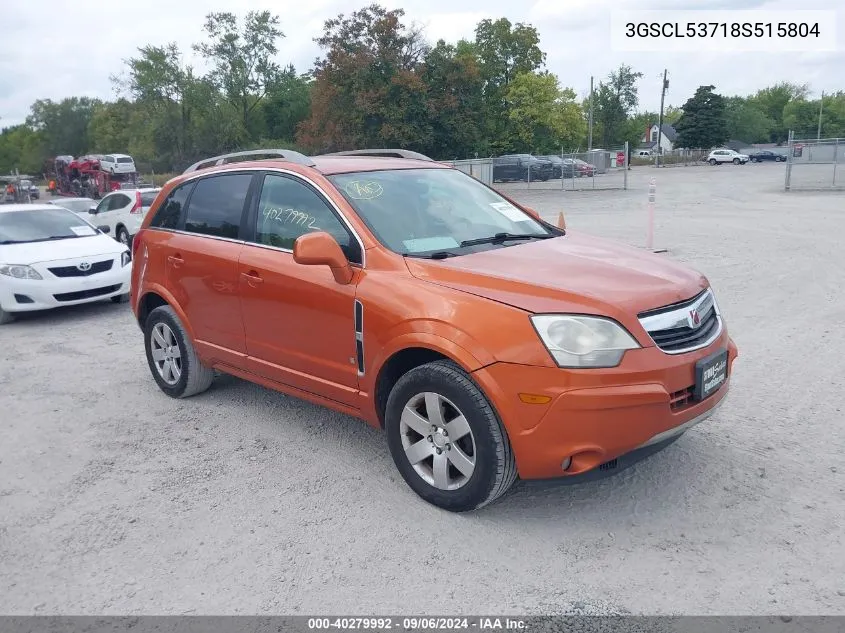 2008 Saturn Vue V6 Xr VIN: 3GSCL53718S515804 Lot: 40279992