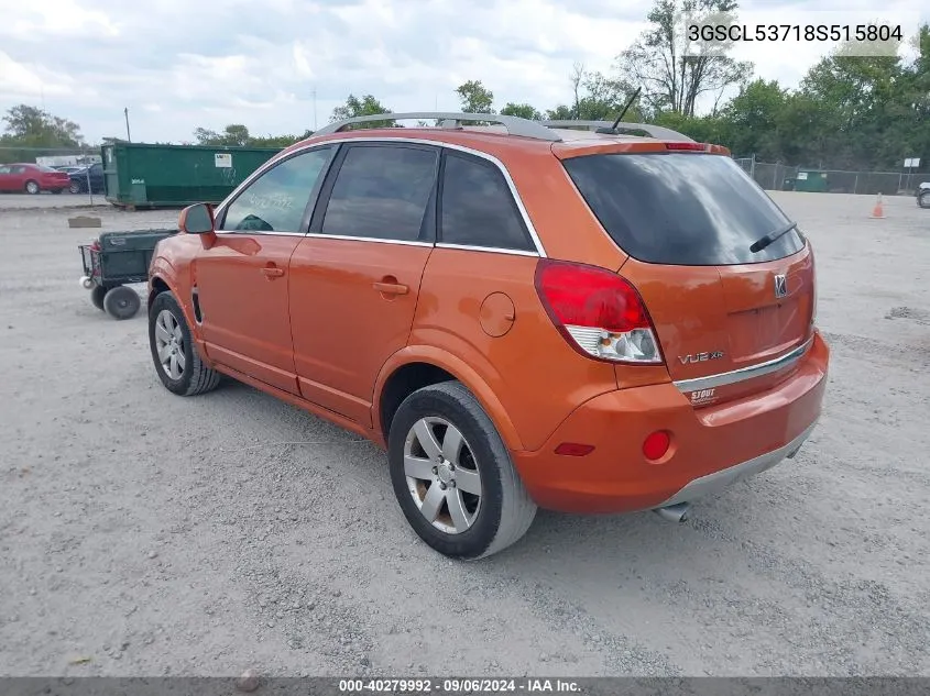 2008 Saturn Vue V6 Xr VIN: 3GSCL53718S515804 Lot: 40279992