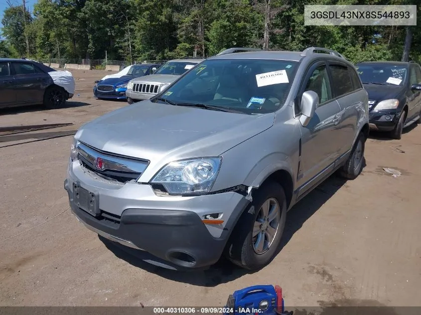 2008 Saturn Vue V6 Xe VIN: 3GSDL43NX8S544893 Lot: 40310306